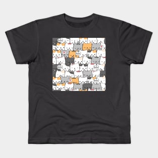 Funny Cat Pattern Kids T-Shirt